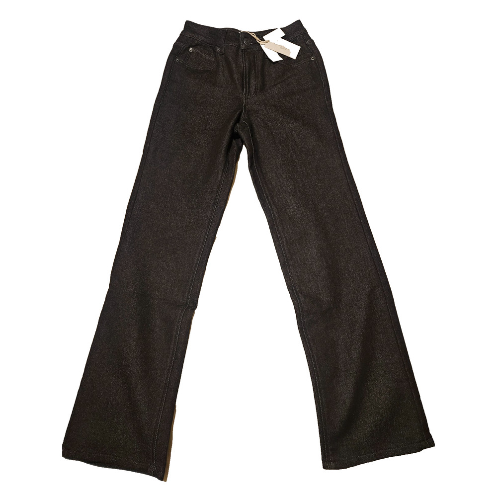 Z Supply Denim Black Sand Val Straight Leg Denim Jeans Women's Size 24